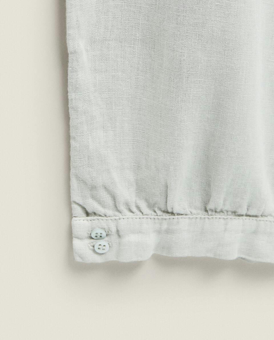 CROPPED LINEN TROUSERS