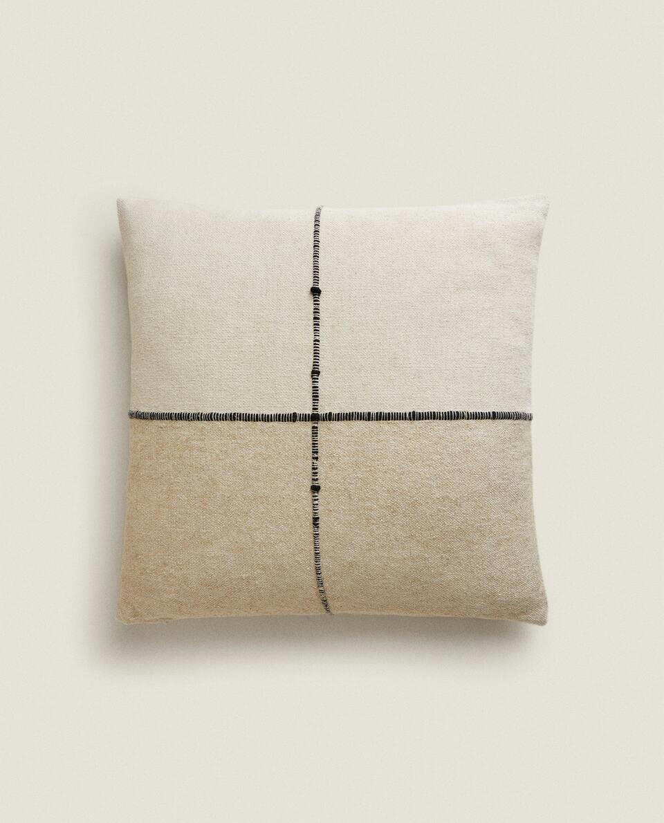 CHECK CUSHION COVER