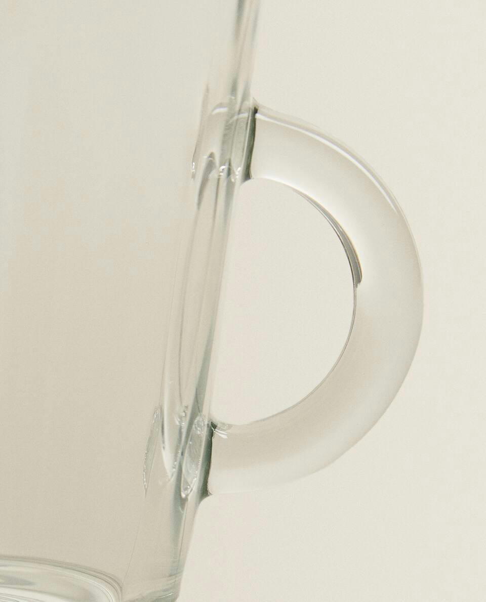 TRANSPARENT GLASS CAPPUCCINO CUP