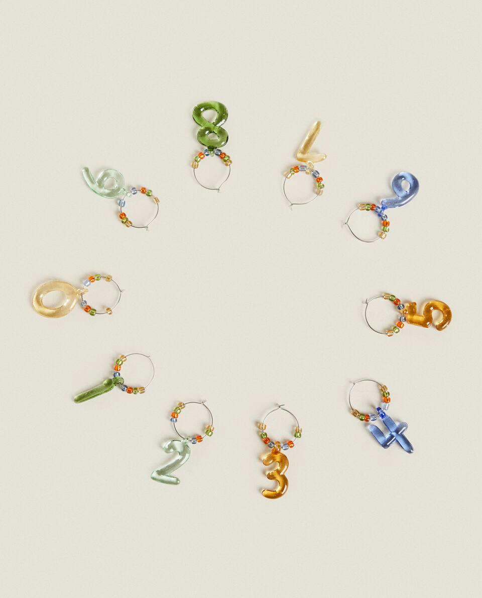 NUMBER GLASS MARKERS