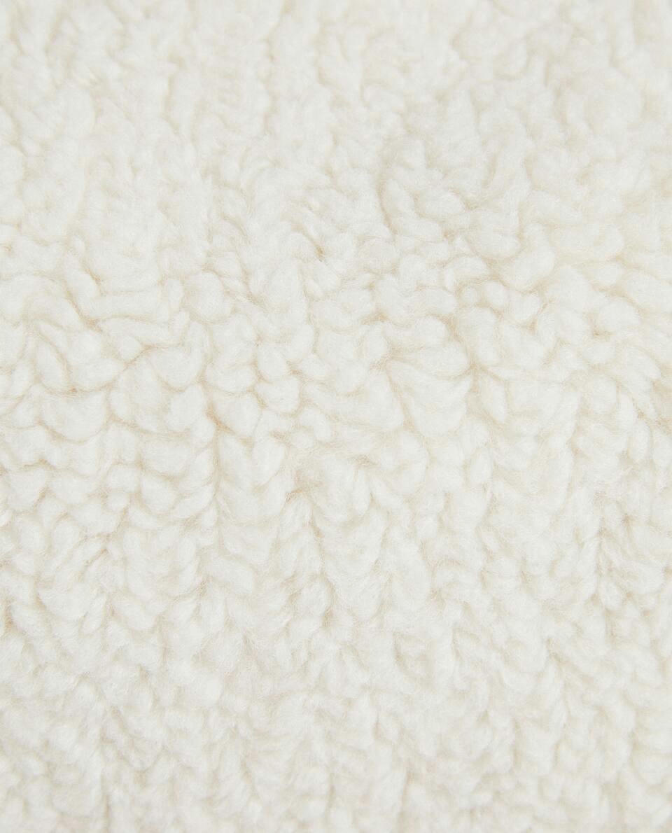 FAUX SHEARLING TOILETRY BAG