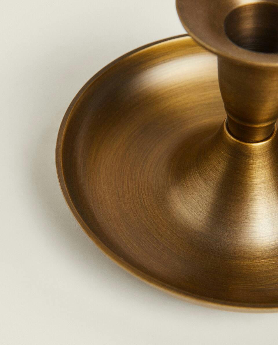 LARGE GOLD CANDLESTICK HOLDER