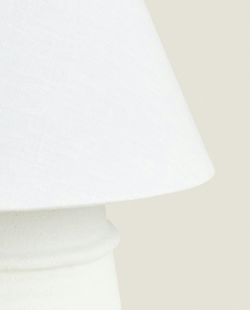 CERAMIC LAMP WITH LINEN LAMPSHADE