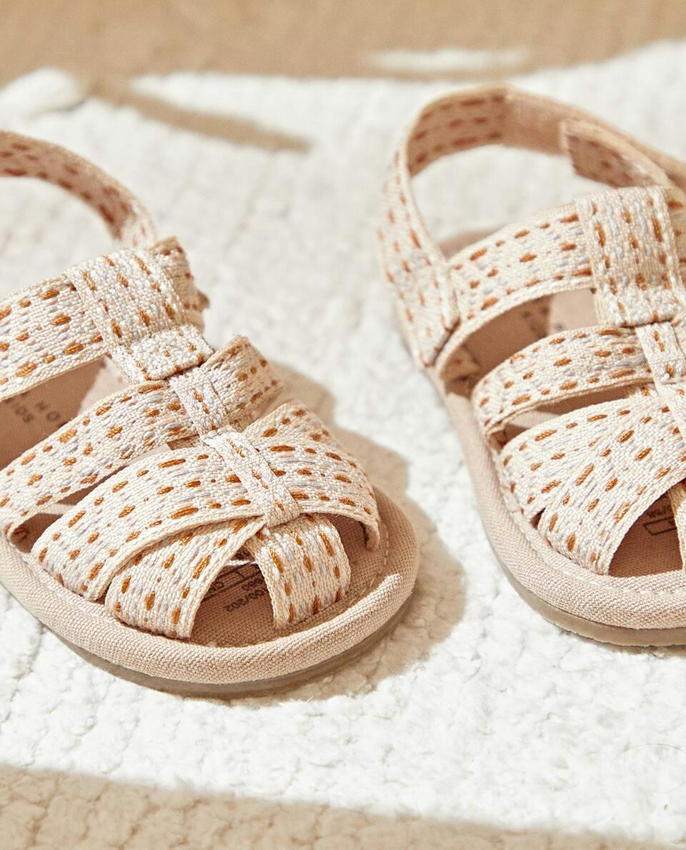 STRAPPY FABRIC BOOTIES