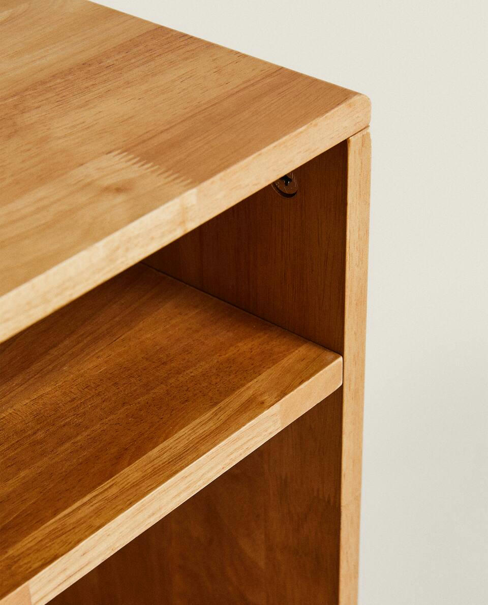 WOODEN BEDSIDE TABLE