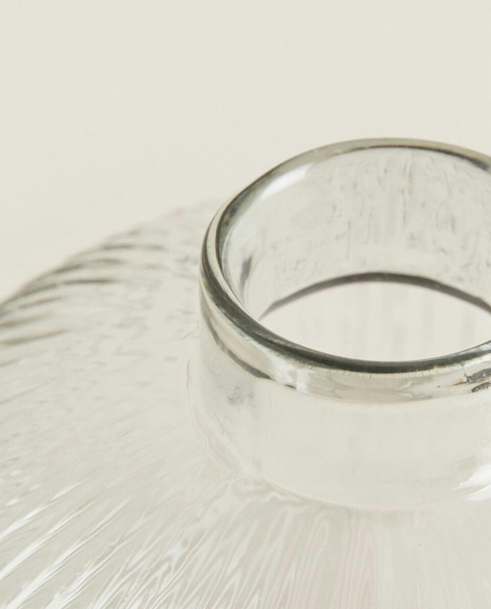 GLASS VASE WITH LINES