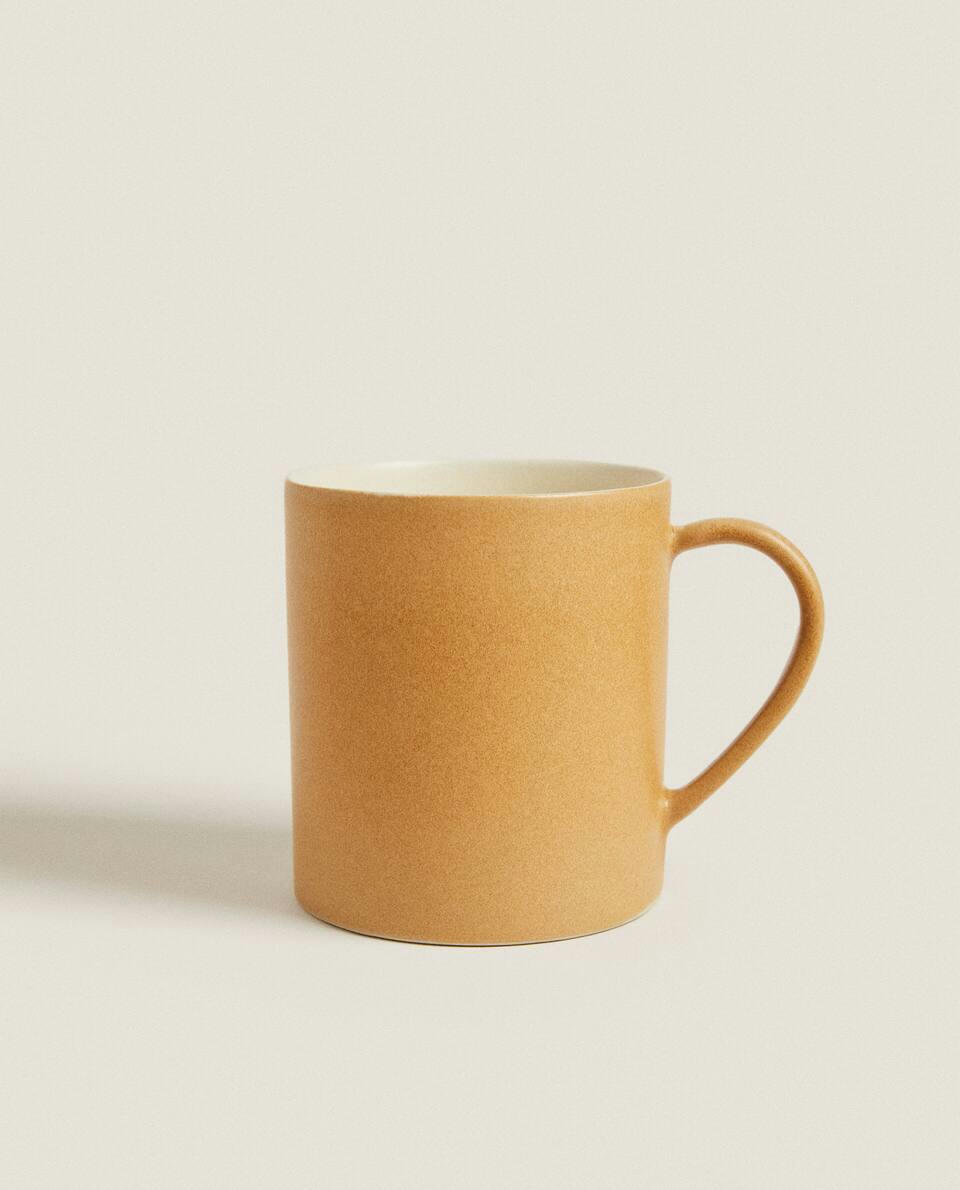 COLOURED STONEWARE MUG