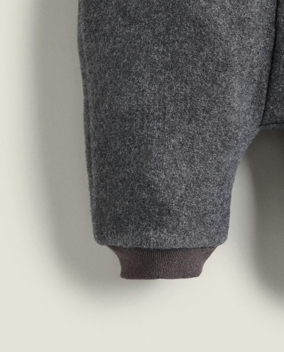 GREY FLEECE ROMPER