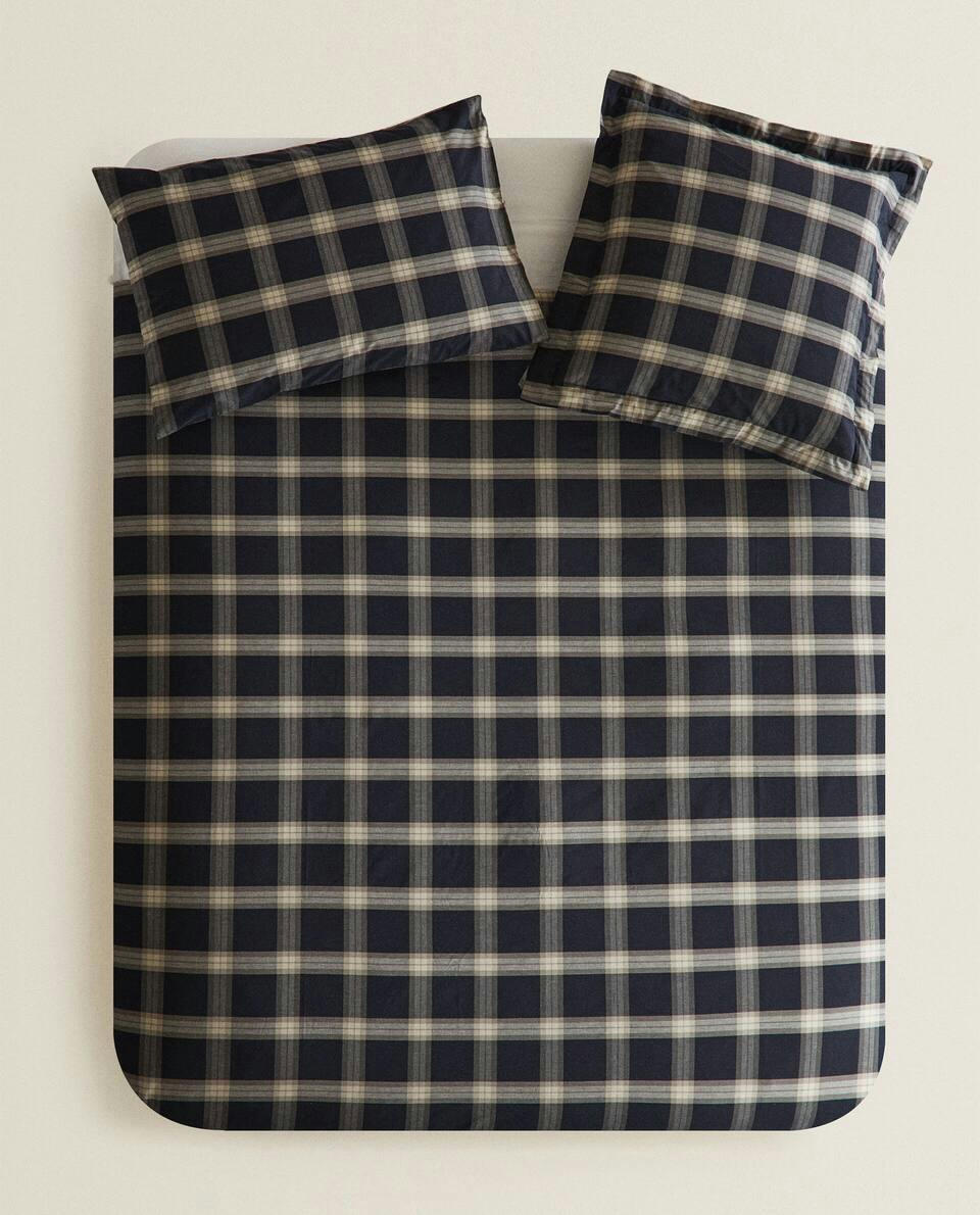 COTTON CHECK DUVET COVER