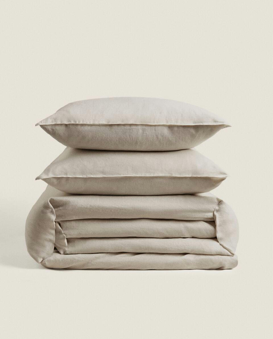 (140 GxM2) WASHED LINEN DUVET COVER