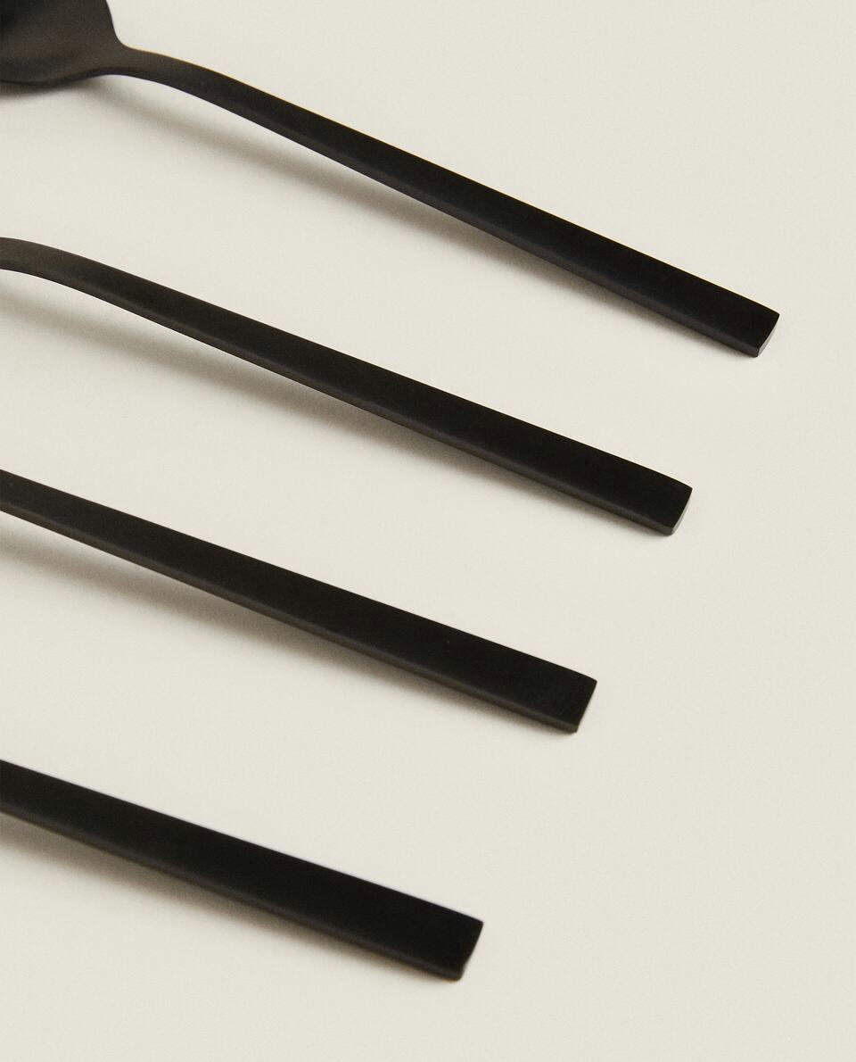 MATTE BLACK CUTLERY SET
