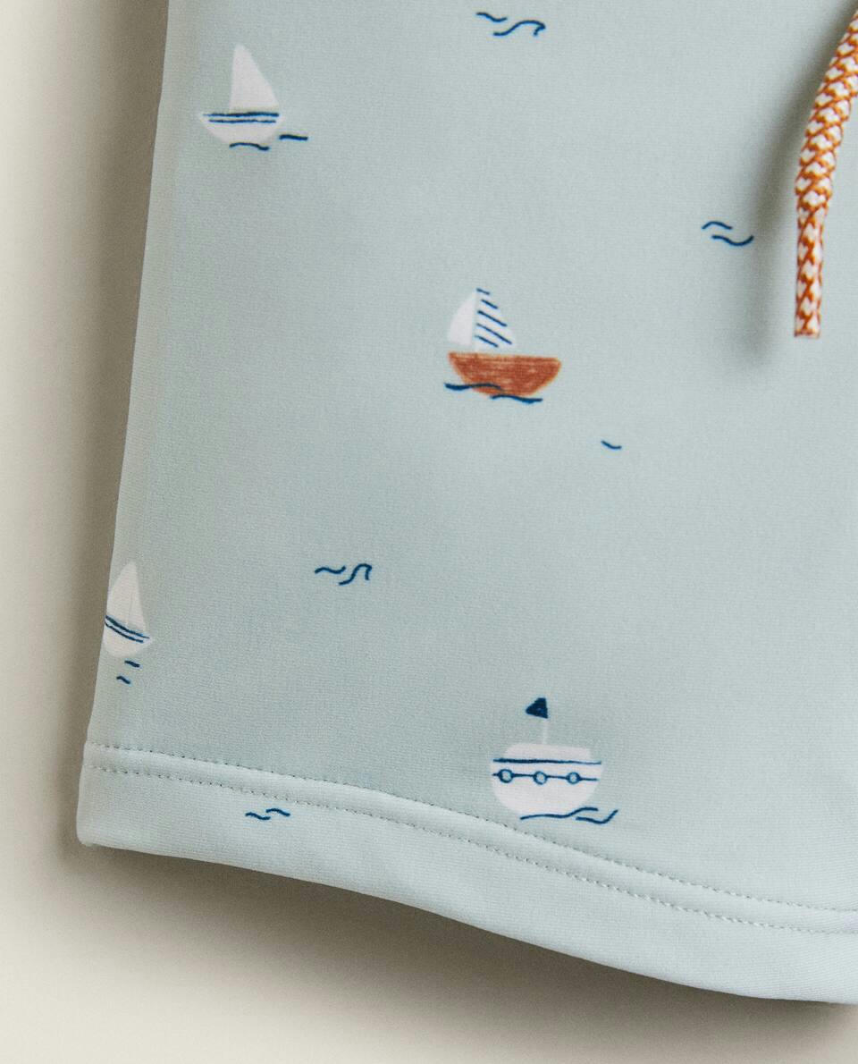 BOAT PRINT SWIMMING TRUNKS