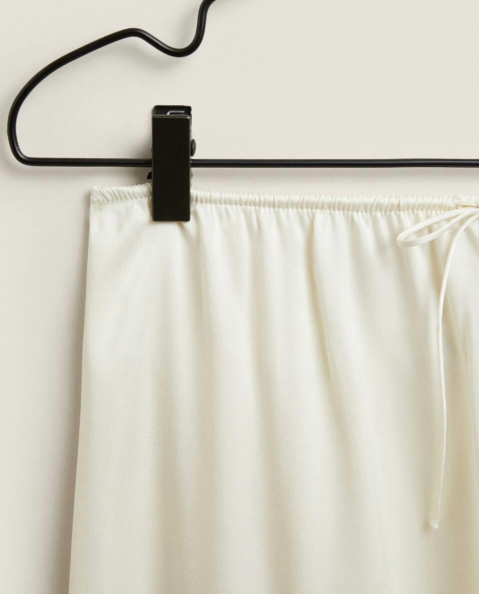 ECRU SILK SKIRT