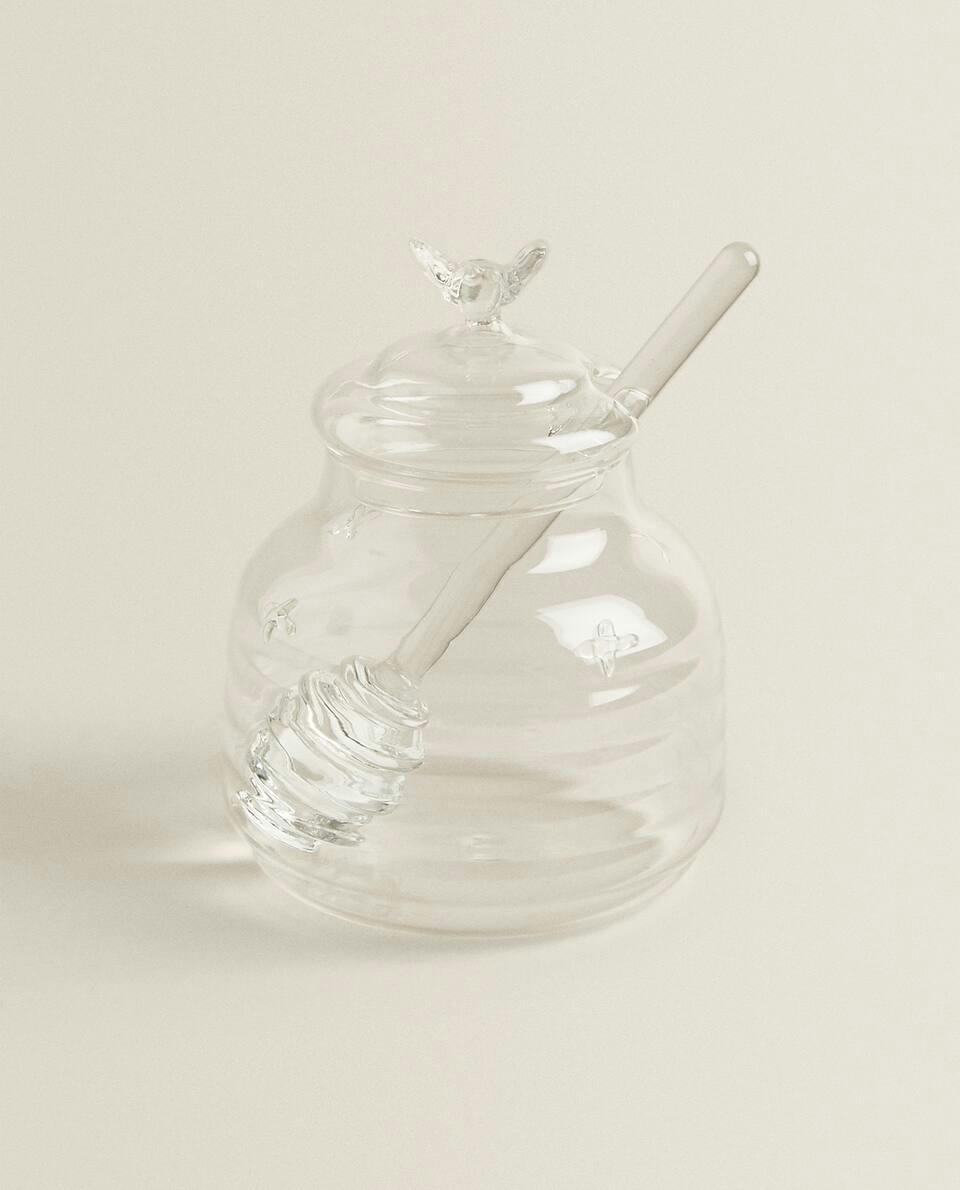 BUMBLEBEE BOROSILICATE GLASS HONEY JAR