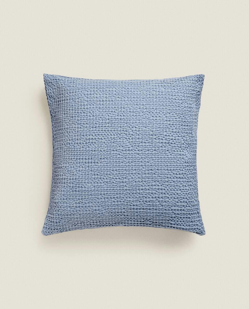 WAFFLE-KNIT CUSHION COVER