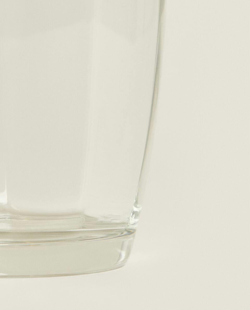 RAISED DESIGN GLASS TUMBLER