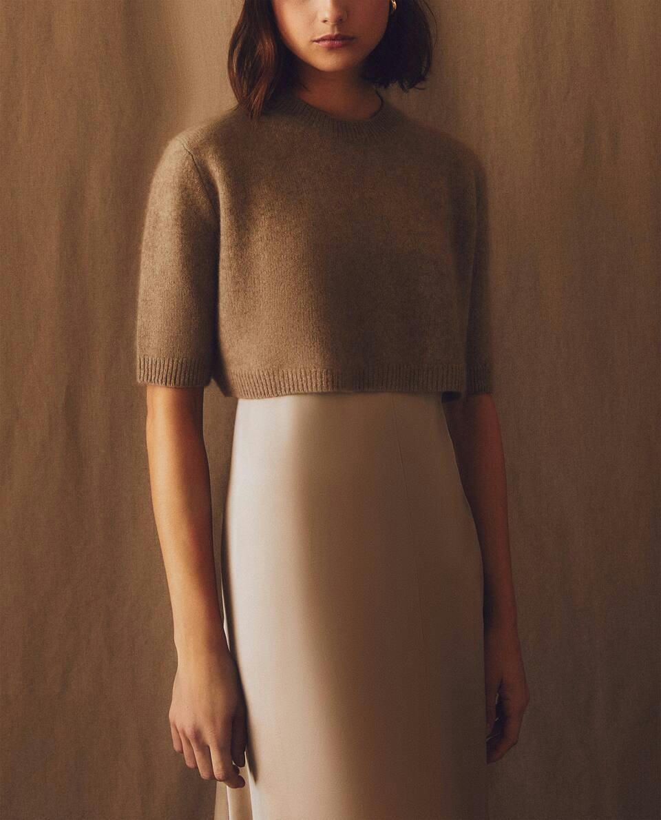 CROPPED CASHMERE SWEATER