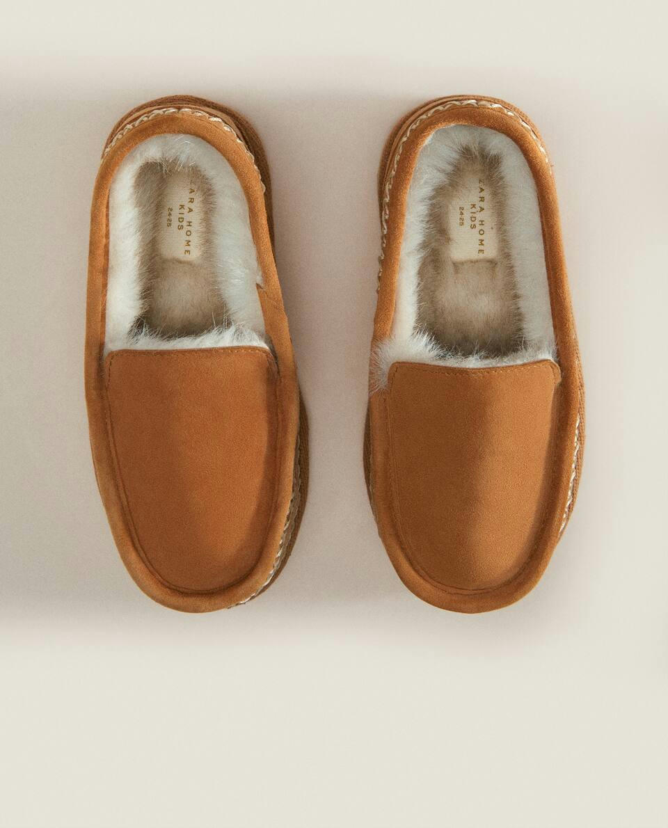 LEATHER LOAFERS WITH LINING