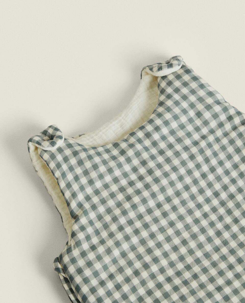 CHILDREN’S CHECK COTTON SLEEPING BAG
