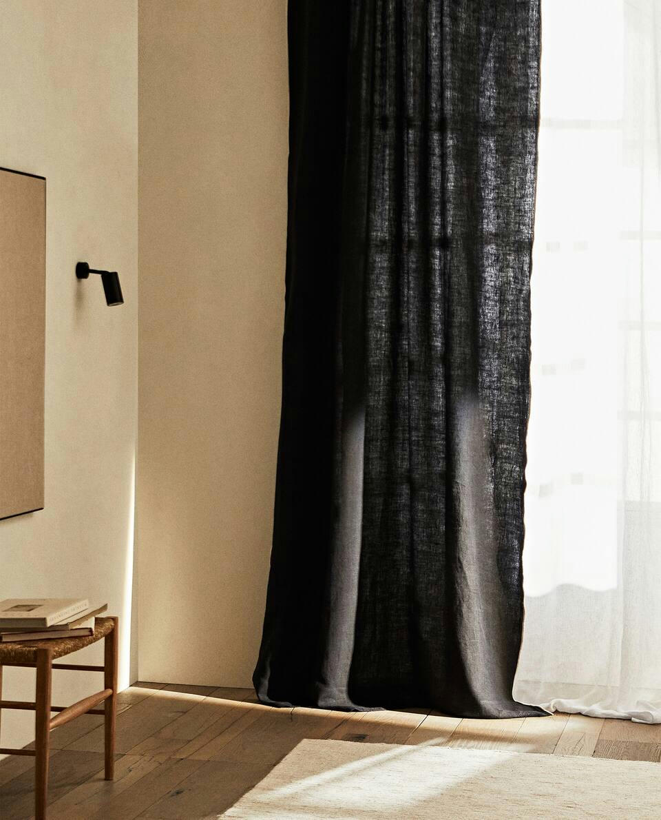 LINEN OVERLOCK CURTAIN