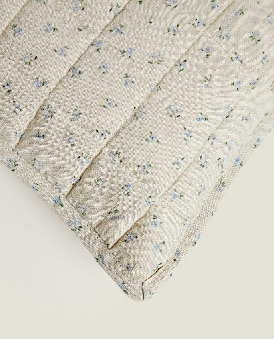 FLORAL PRINT CUSHION COVER