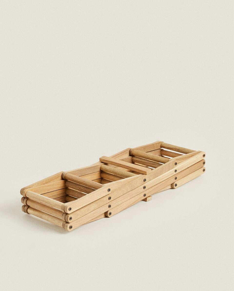 EXTENDIBLE WOODEN BOTTLE STAND