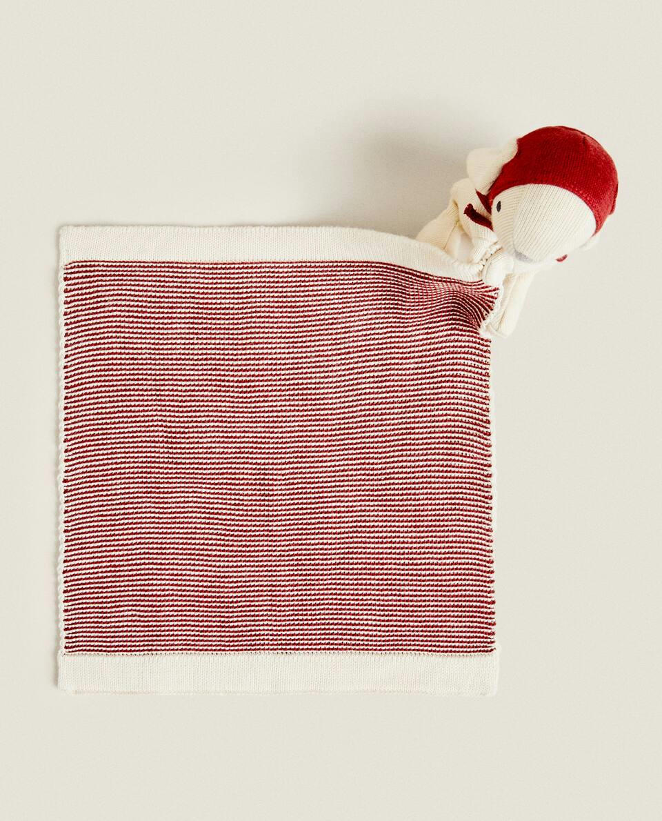 BUNNY CUDDLY SOFT TOY WITH CHRISTMAS HAT