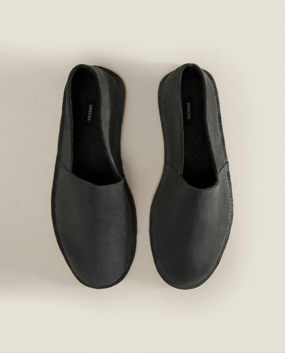 MINIMALIST LEATHER BABOUCHE SLIPPERS