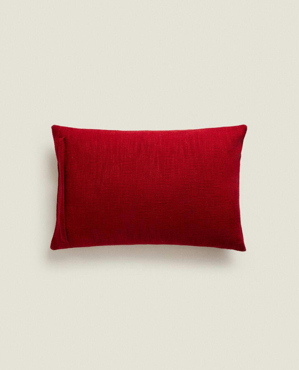 EMBROIDERED CHRISTMAS COTTON CUSHION COVER