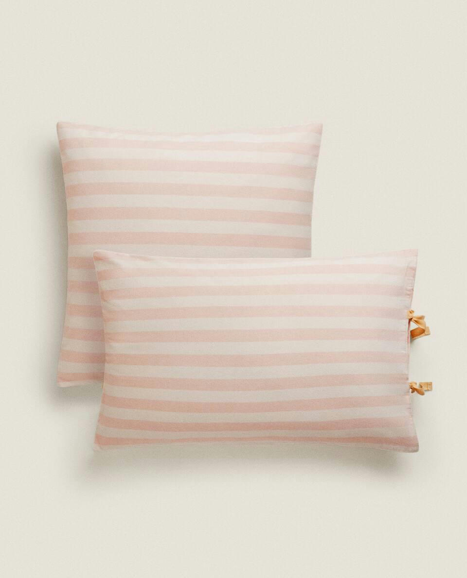 STRIPED FLANNEL PILLOWCASE