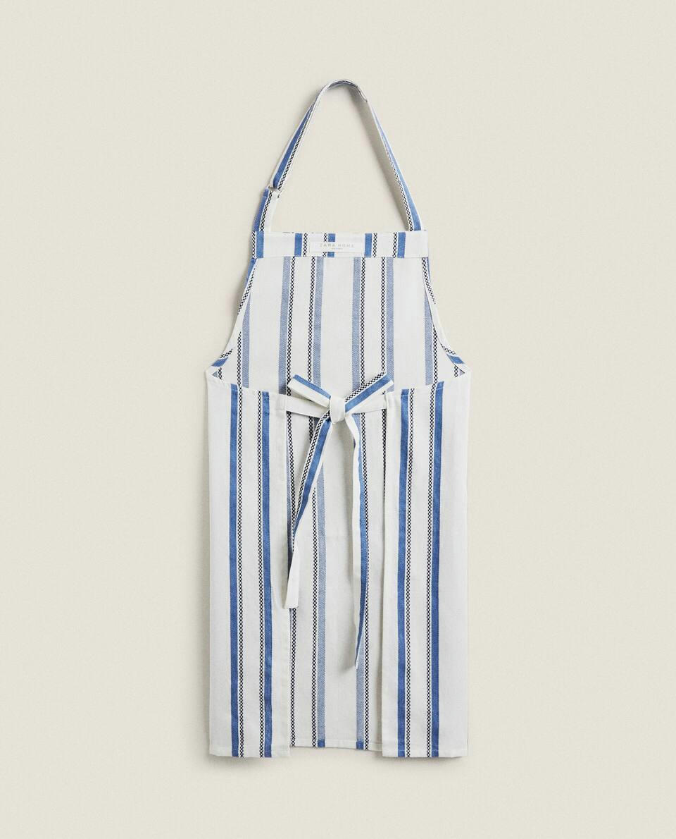 STRIPE DYED THREAD APRON