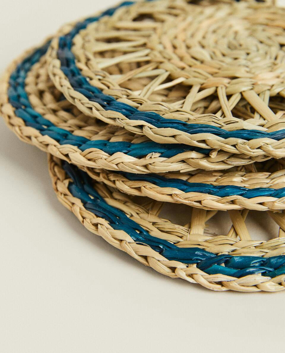 ROUND COLOURED COASTERS (PACK OF 4)