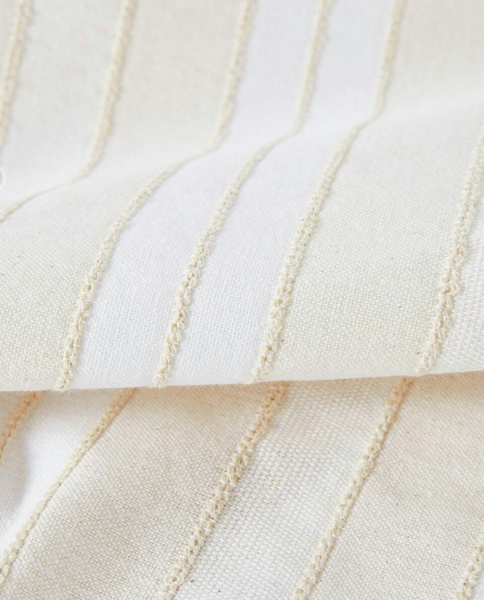 DYED THREAD STRIPED TABLECLOTH