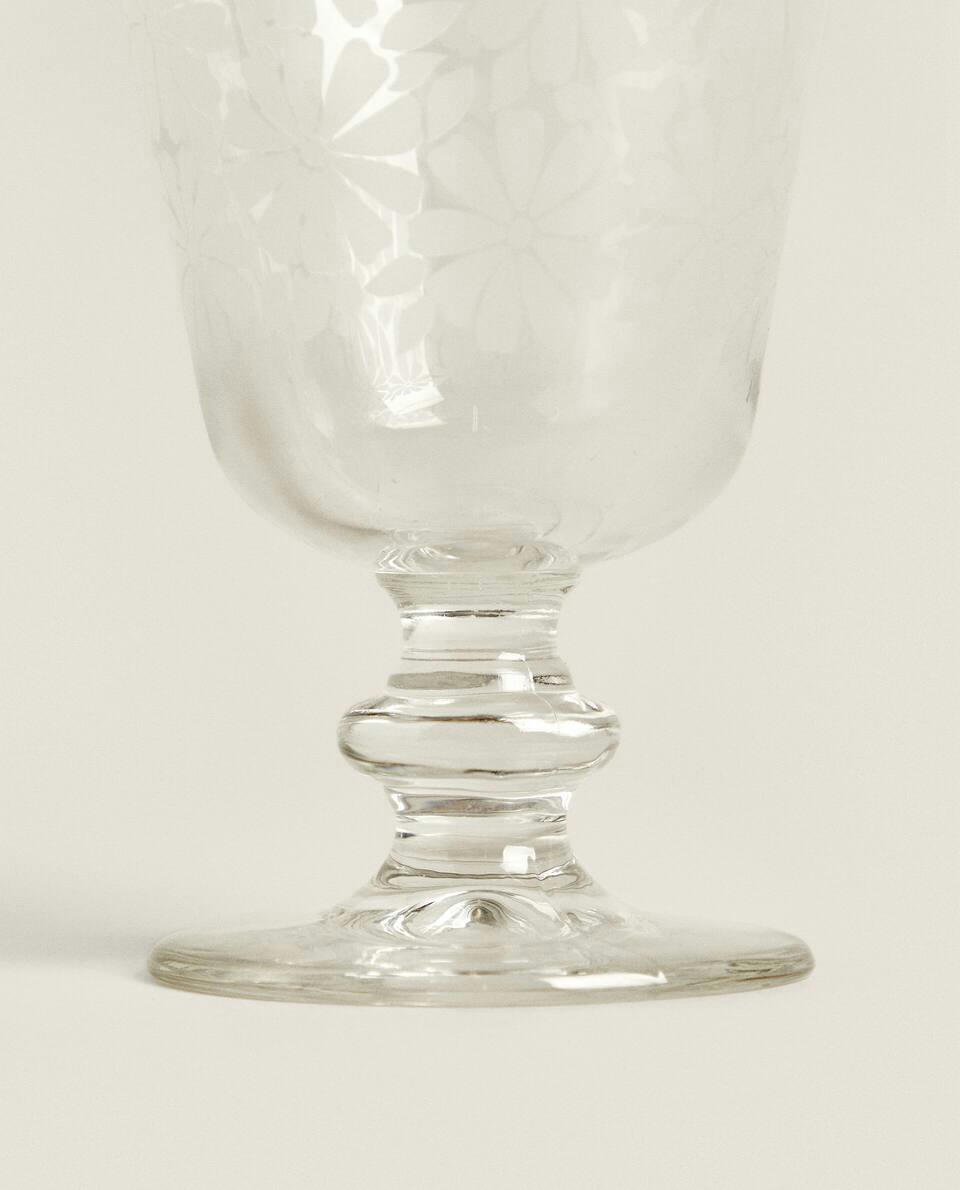 FLORAL WINE GLASS