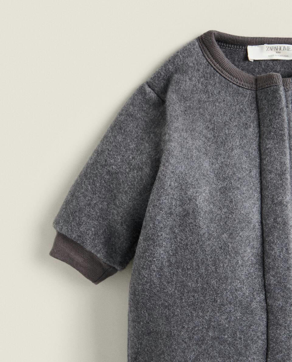 GREY FLEECE ROMPER