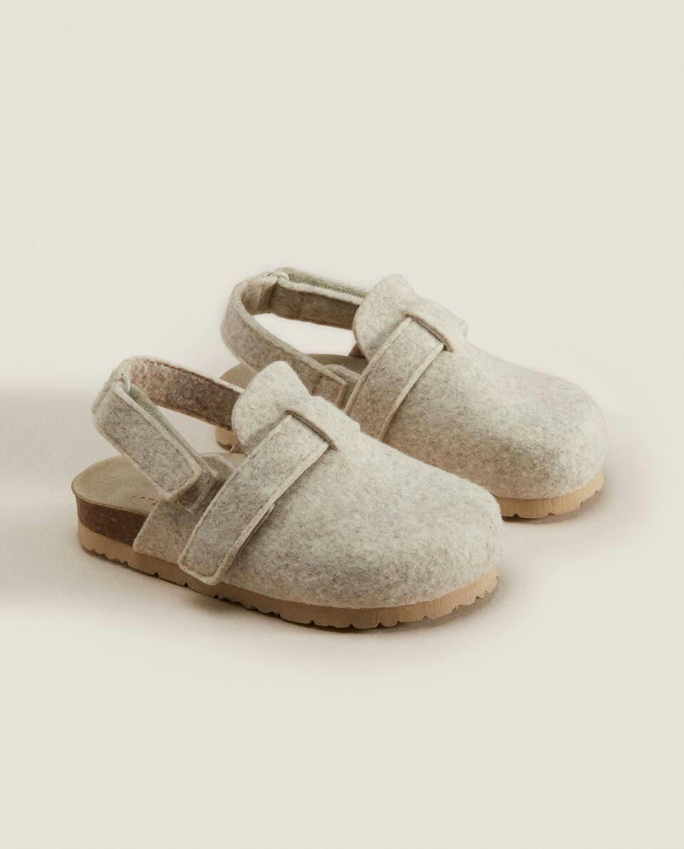 FELT CLOGS WITH BACK STRAP