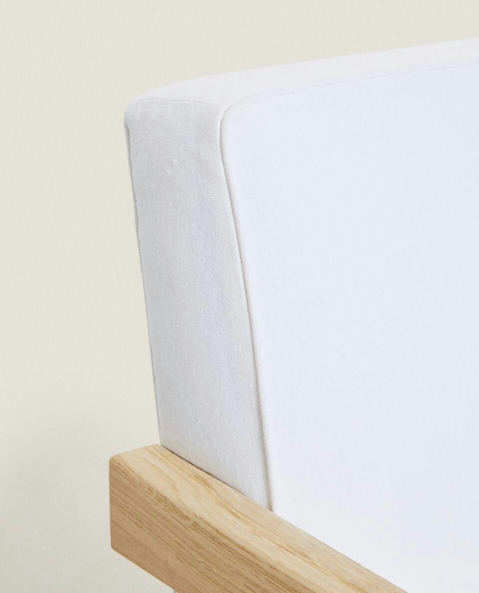 ZARA HOME BY BLASCO UPHOLSTERED OAK ARMCHAIR