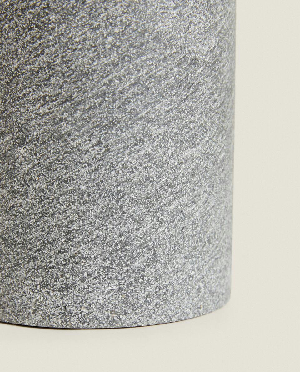 GREY RESIN BATHROOM SET