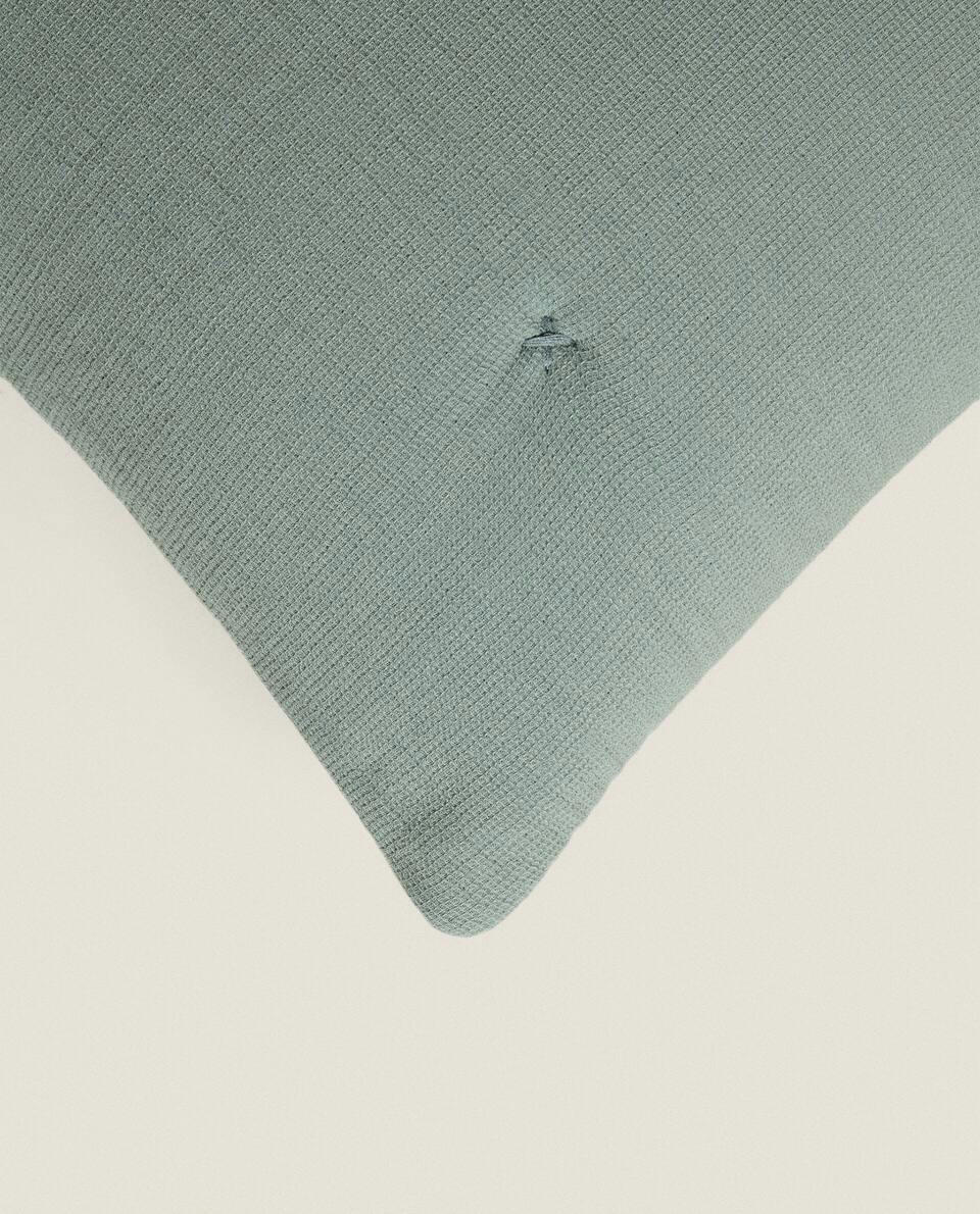 WAFFLE-KNIT CUSHION COVER