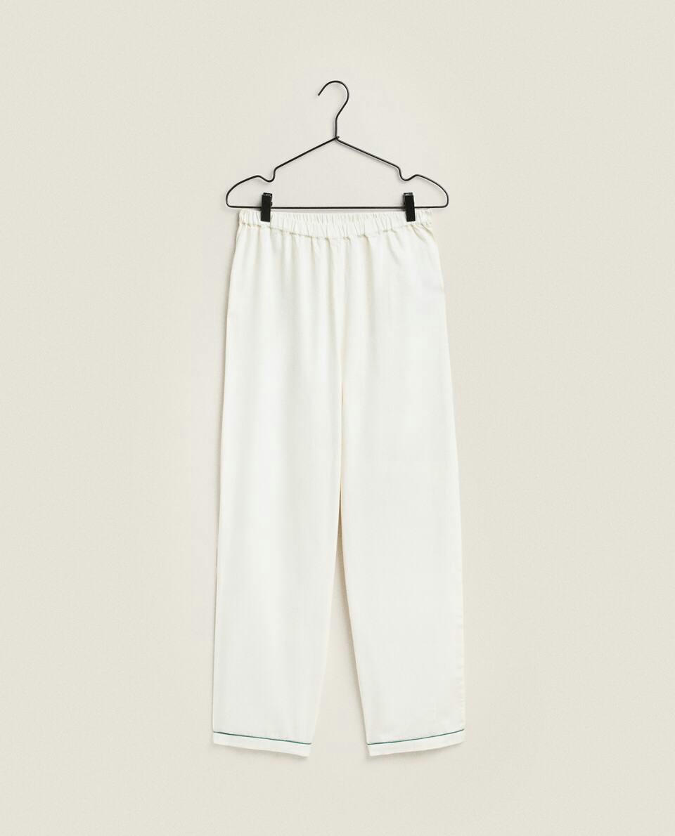 ADULT CHRISTMAS PYJAMA TOP WITH COLLAR BORDER