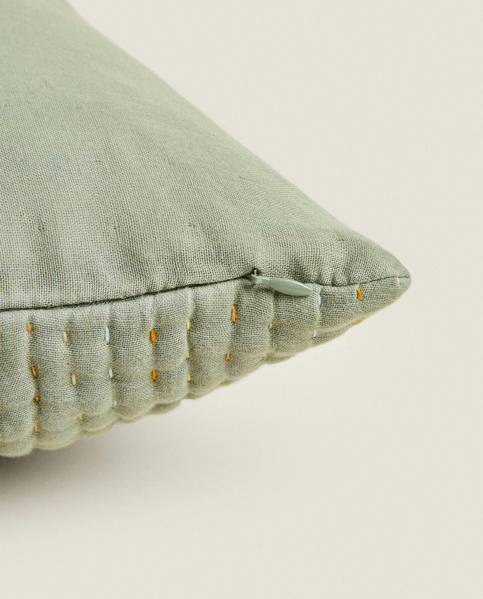 CUSHION COVER WITH TOPSTITCHING