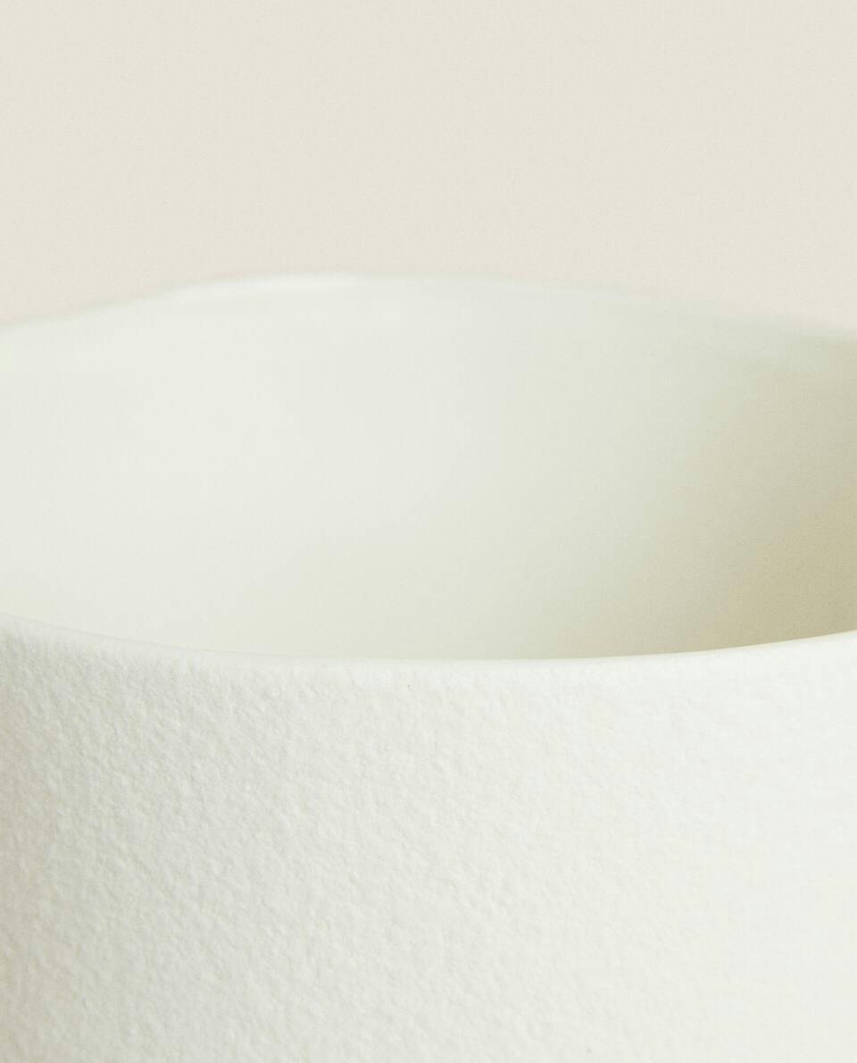 ROUGH FLOWERPOT WITH PLATE