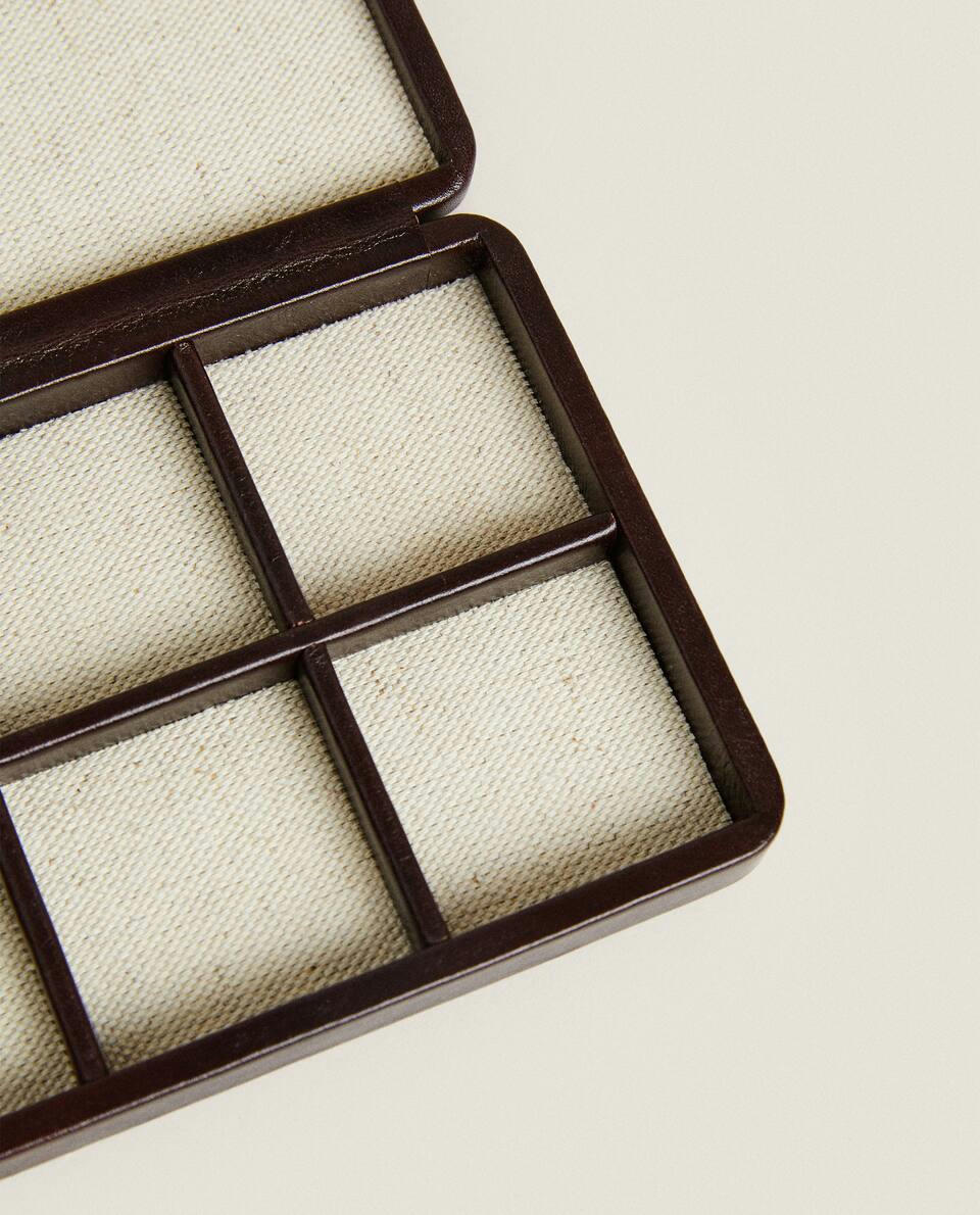 RECTANGULAR LEATHER JEWELLERY BOX