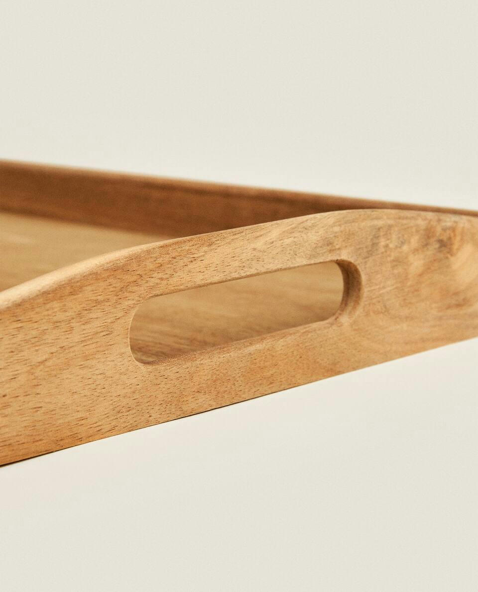 WOODEN TRAY WITH HANDLES