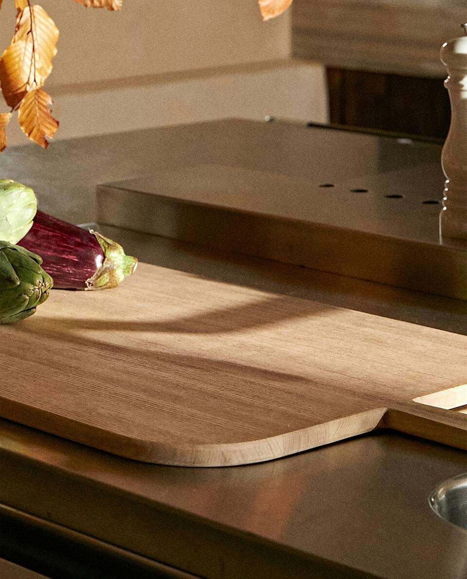 RECTANGULAR ASH WOOD CUTTING BOARD