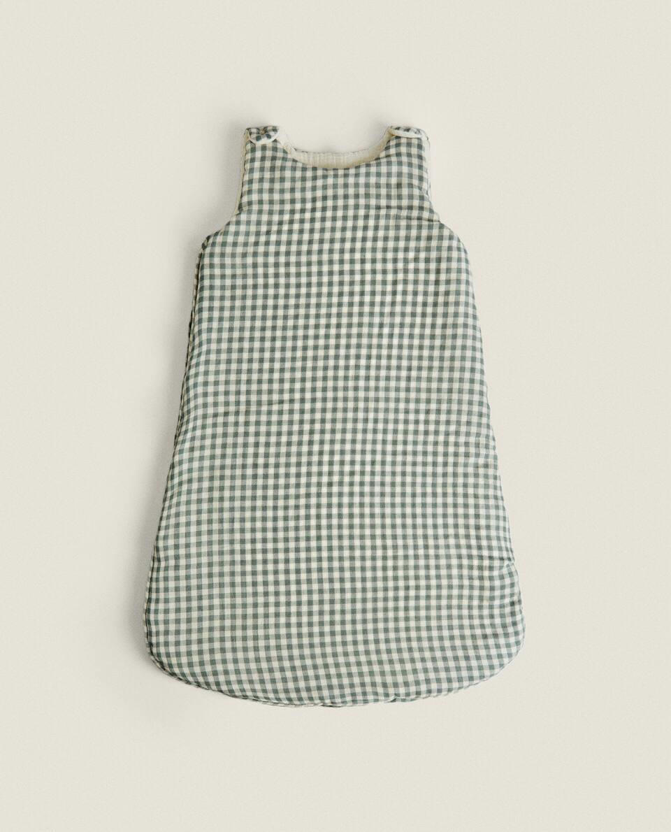 CHILDREN’S CHECK COTTON SLEEPING BAG