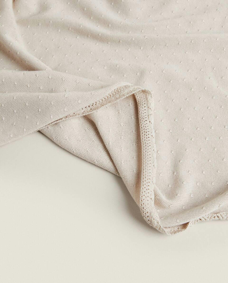 COTTON KNIT BLANKET
