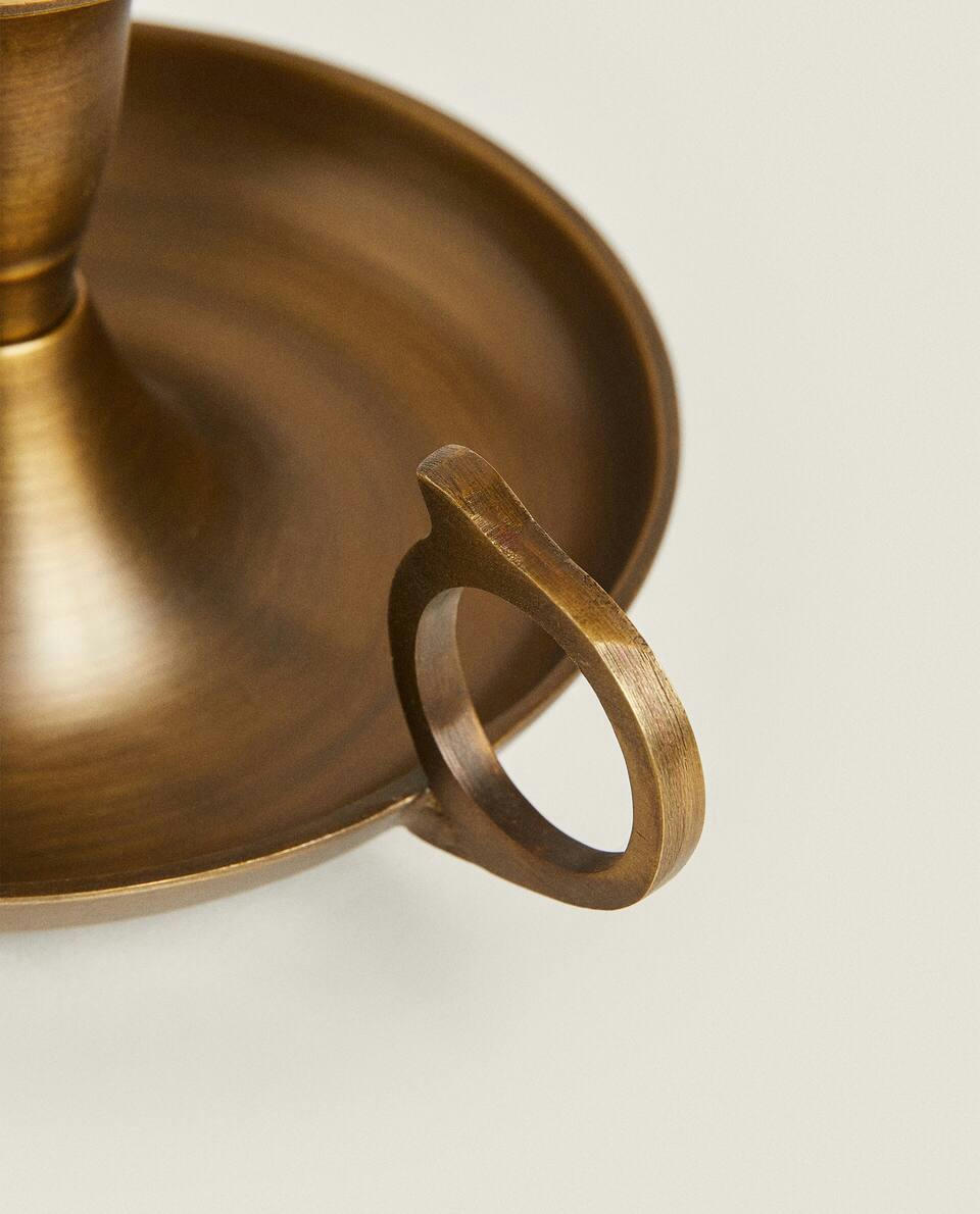 LARGE GOLD CANDLESTICK HOLDER