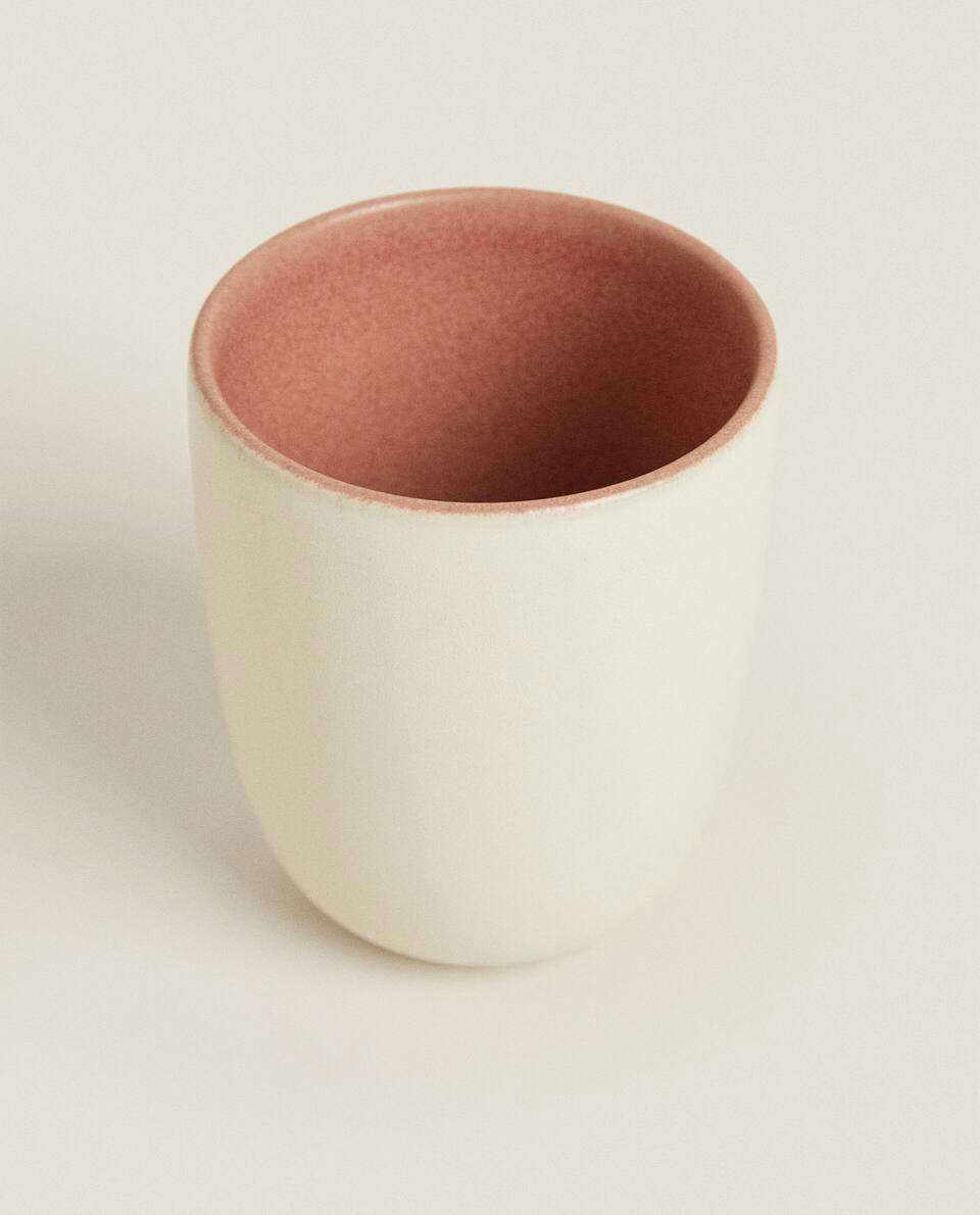 COLOURED STONEWARE TUMBLER