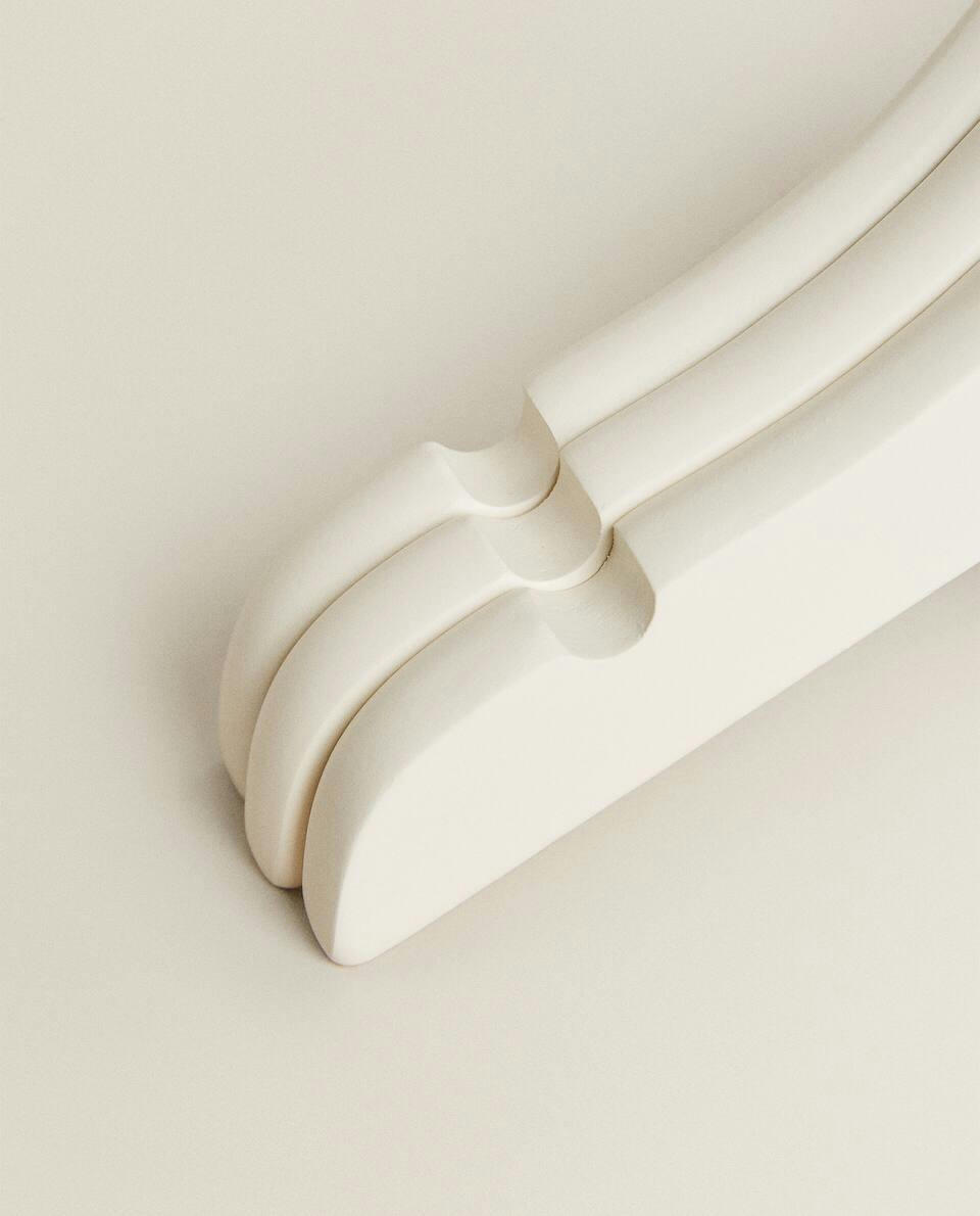 OYSTER WHITE WOODEN BABY HANGER (PACK OF 3)